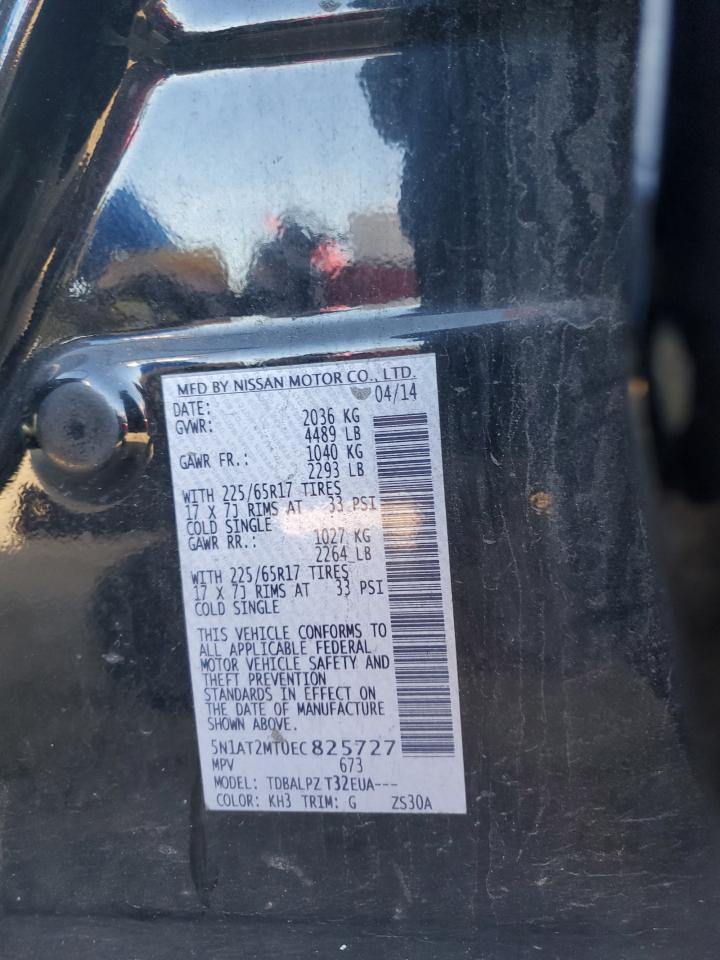 2014 Nissan Rogue S VIN: 5N1AT2MT0EC825727 Lot: 84912355