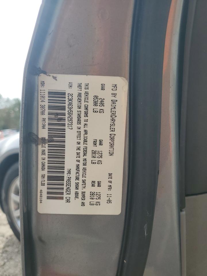 2006 Chrysler 300C VIN: 2C3KA63H56H297317 Lot: 82279895