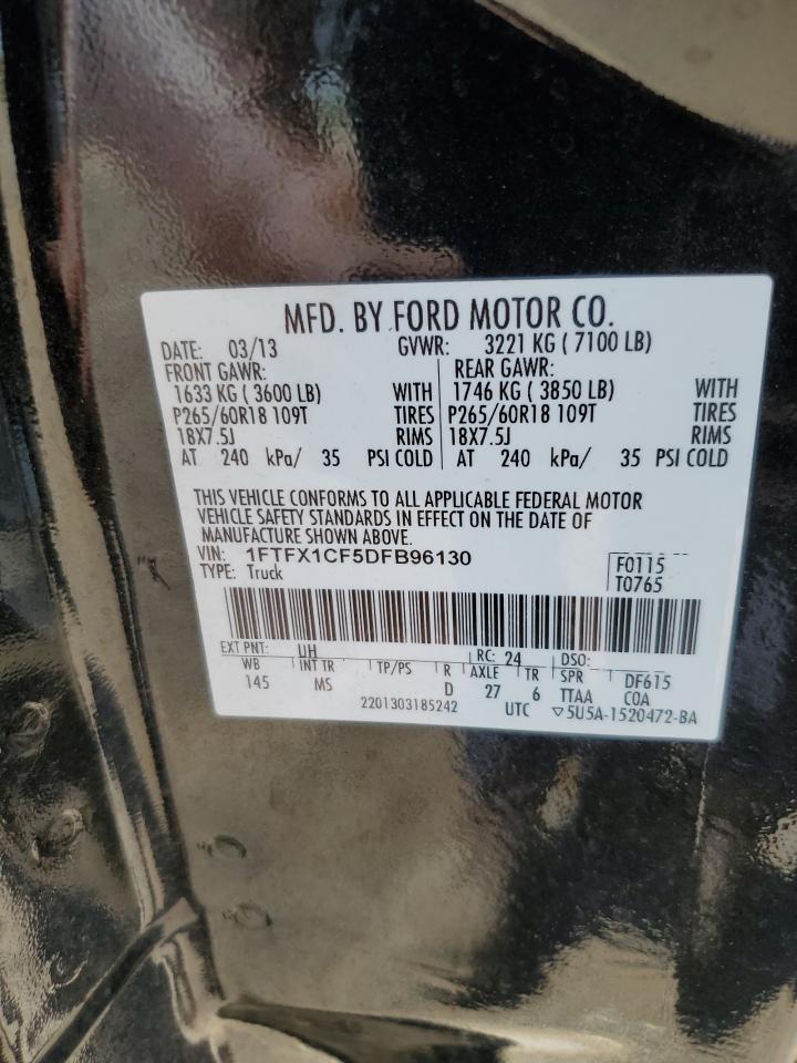 2013 Ford F150 Super Cab VIN: 1FTFX1CF5DFB96130 Lot: 86488475