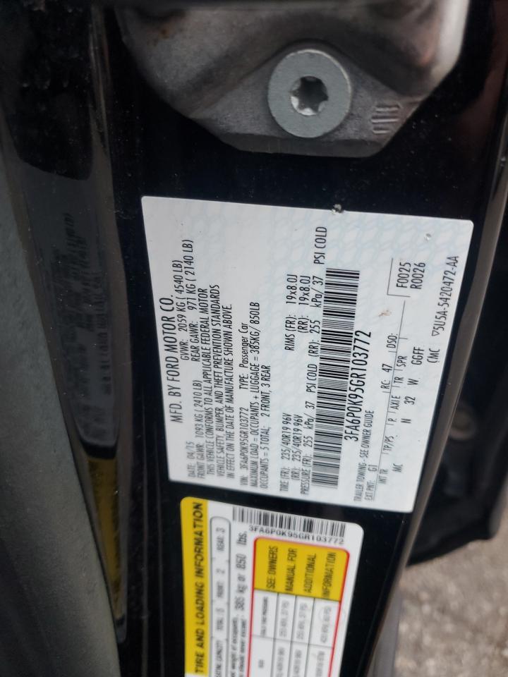 2016 Ford Fusion Titanium VIN: 3FA6P0K95GR103772 Lot: 82752505