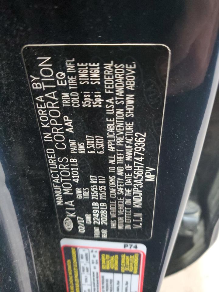 2017 Kia Soul + VIN: KNDJP3A56H7479362 Lot: 85600195