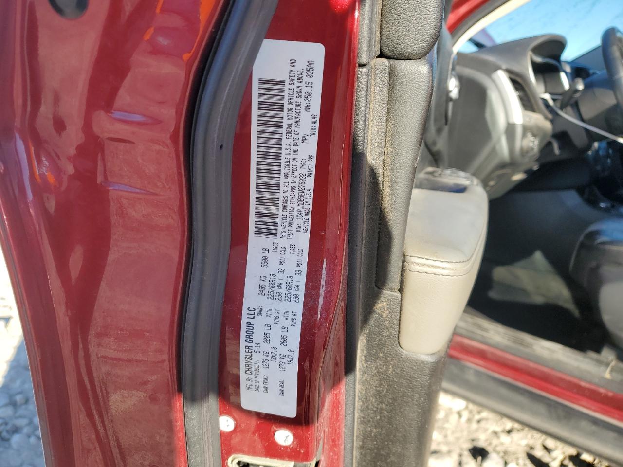 2014 Jeep Cherokee Limited VIN: 1C4PJMDB9EW279032 Lot: 85526895