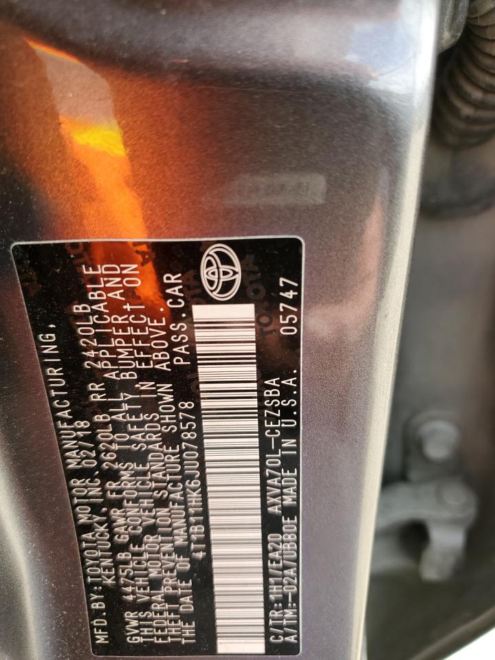 2018 Toyota Camry L VIN: 4T1B11HK6JU078578 Lot: 80819755