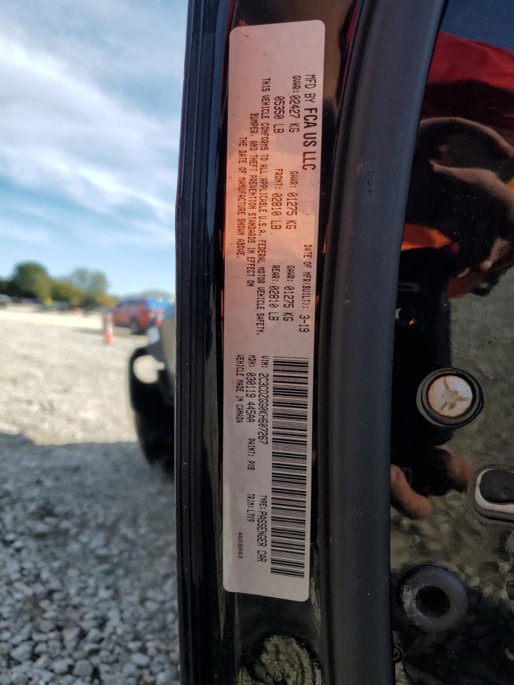 2019 Dodge Challenger Sxt VIN: 2C3CDZGG0KH607267 Lot: 86250585