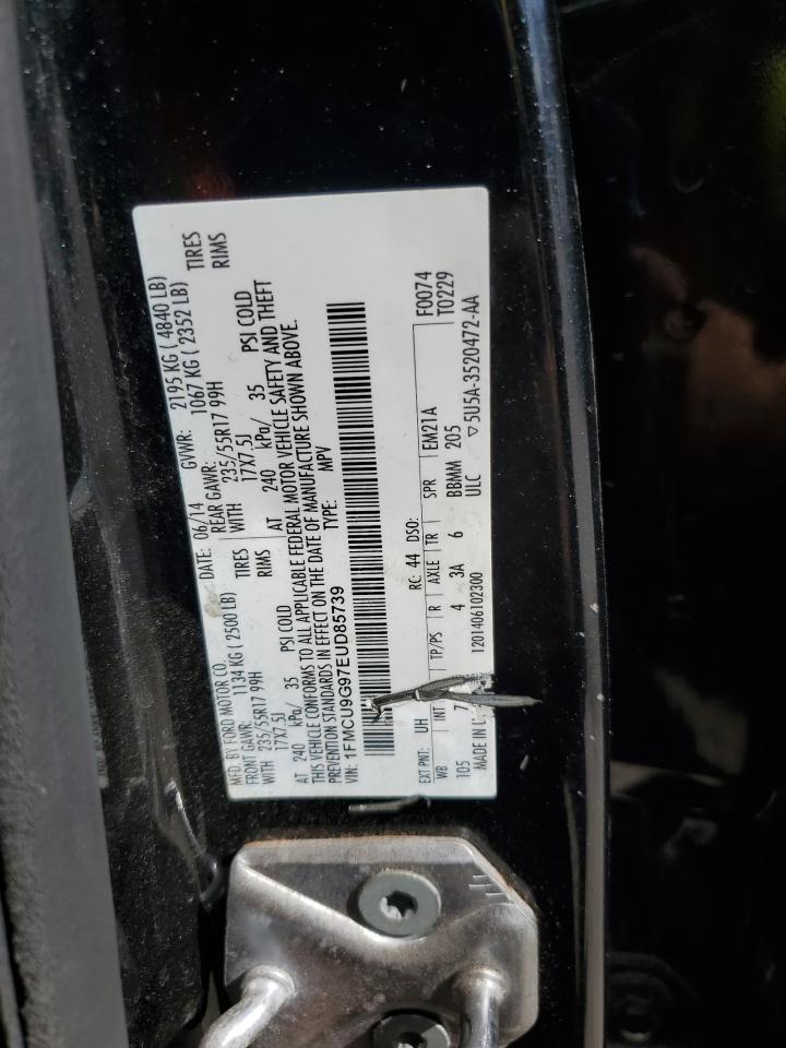 2014 Ford Escape Se VIN: 1FMCU9G97EUD85739 Lot: 85885675