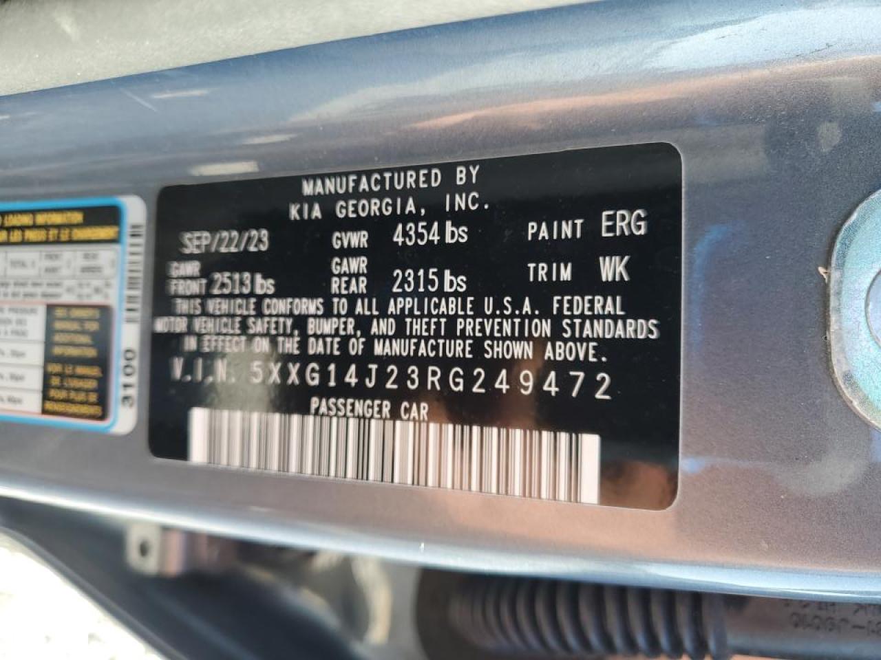 2024 Kia K5 Lxs VIN: 5XXG14J23RG249472 Lot: 84301585