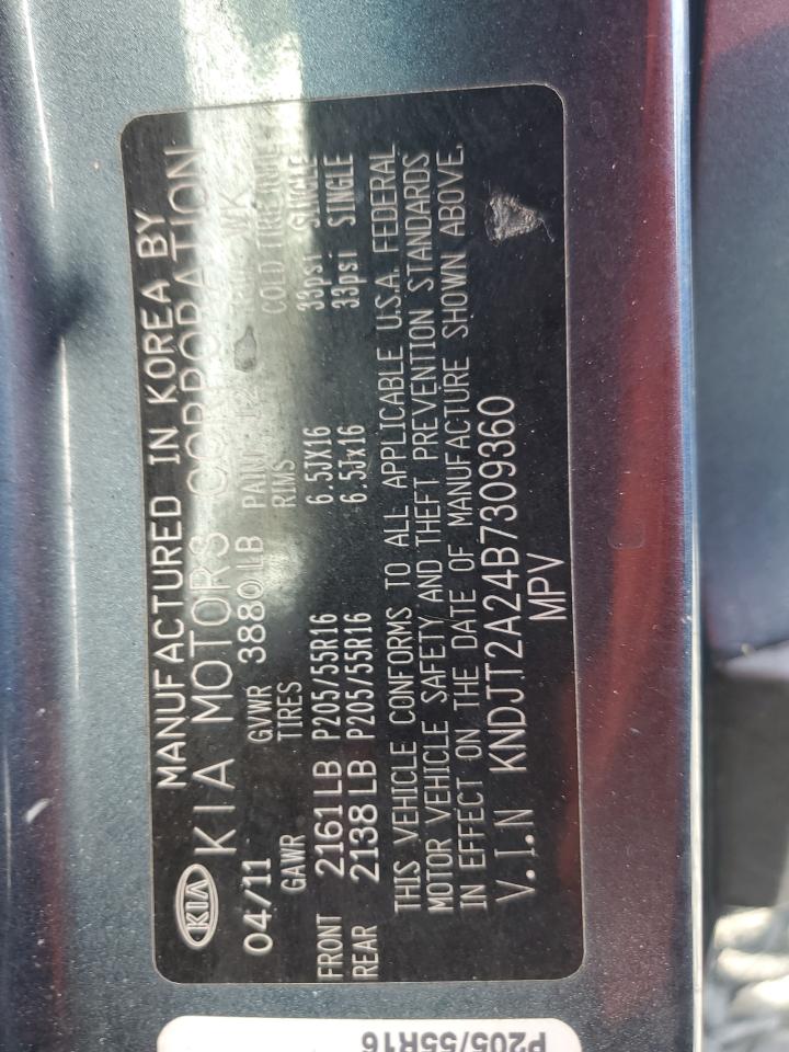 2011 Kia Soul + VIN: KNDJT2A24B7309360 Lot: 85738965