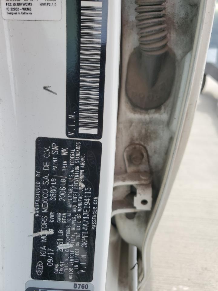 2018 Kia Forte Lx VIN: 3KPFL4A71JE194115 Lot: 87063205