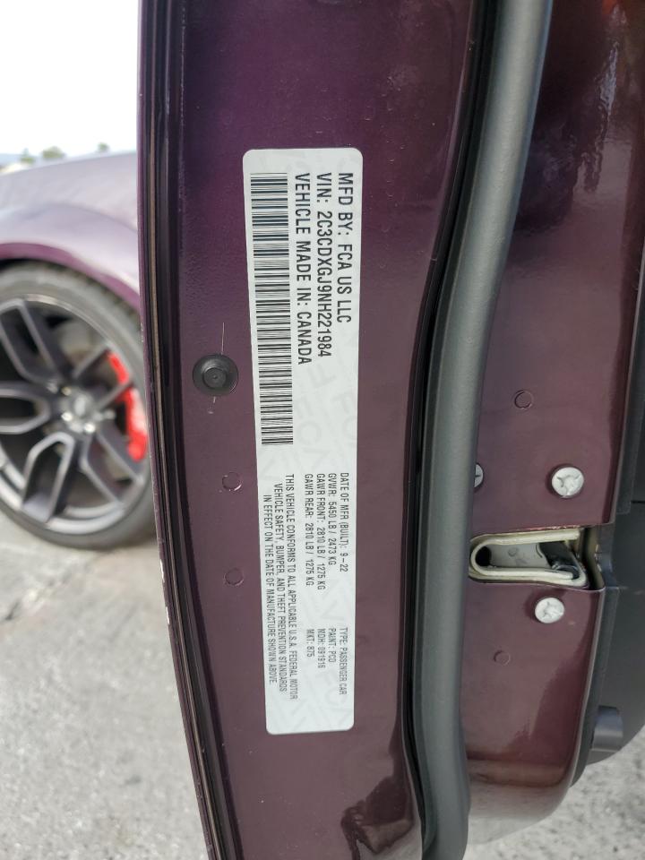 2022 Dodge Charger Scat Pack VIN: 2C3CDXGJ9NH221984 Lot: 85315725