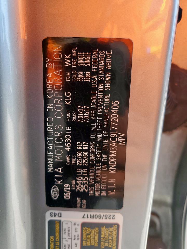 2020 Kia Sportage Lx VIN: KNDPM3AC9L7720406 Lot: 85753255