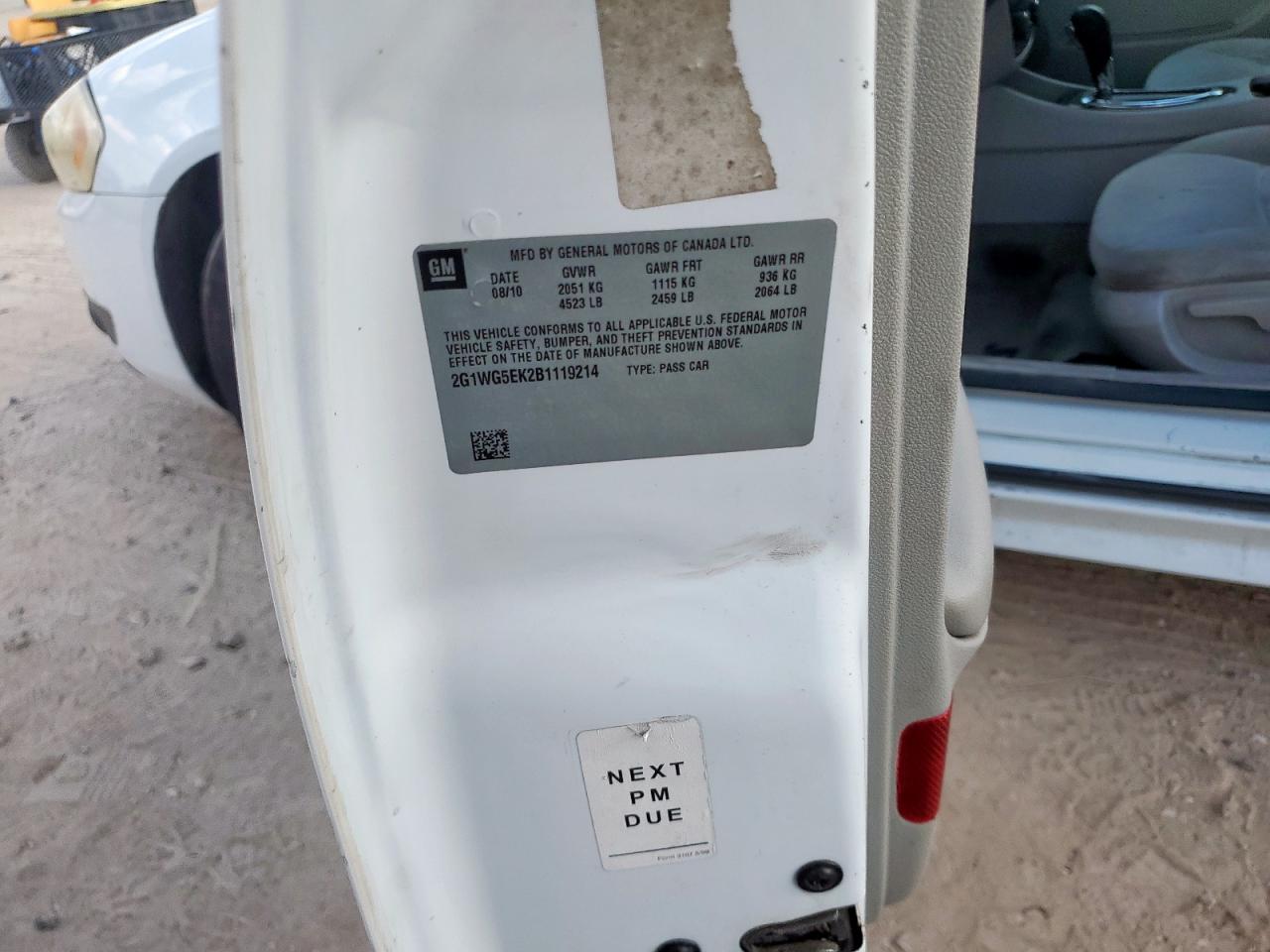 2011 Chevrolet Impala Lt VIN: 2G1WG5EK2B1119214 Lot: 85100155