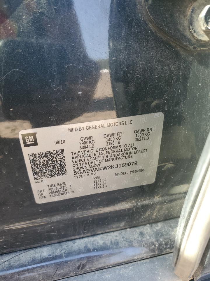 2019 Buick Enclave Essence VIN: 5GAEVAKW2KJ159079 Lot: 84967645