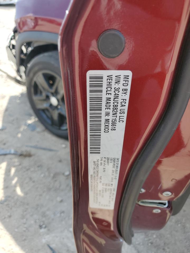 2022 Jeep Compass Latitude VIN: 3C4NJCBB2NT156618 Lot: 87395335