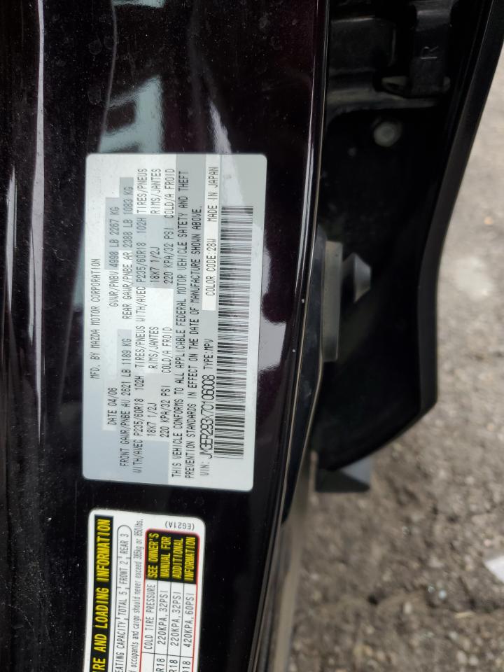 2007 Mazda Cx-7 VIN: JM3ER293X70106008 Lot: 86541465