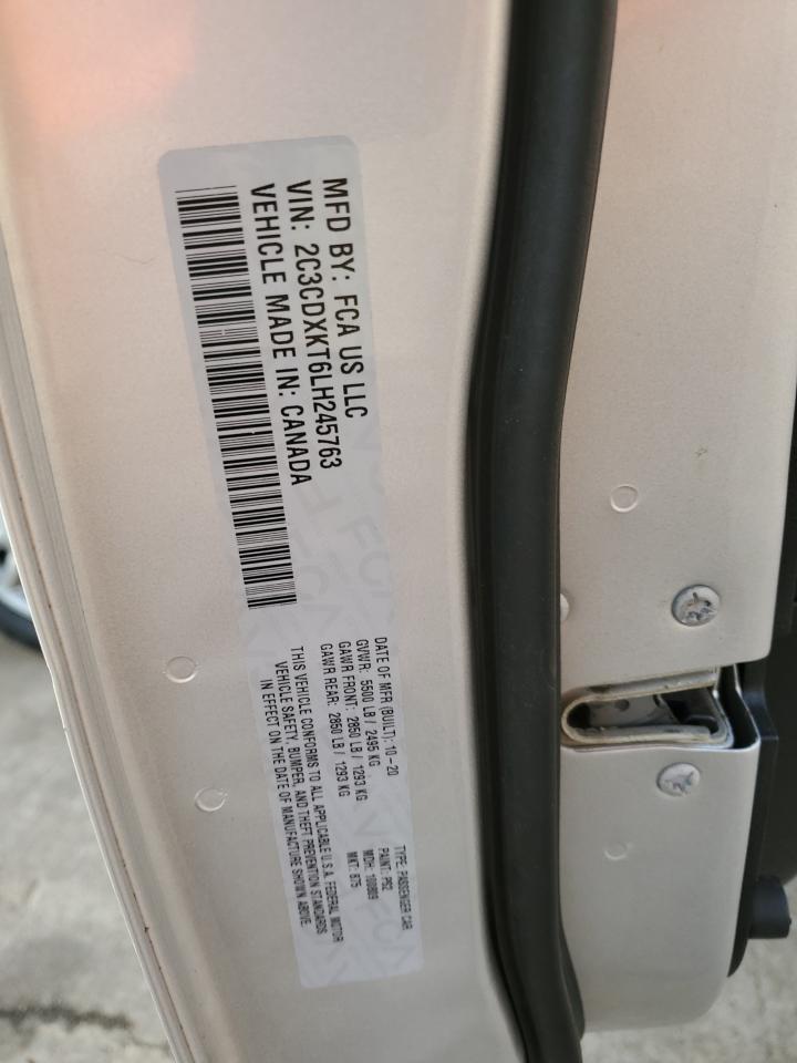 2020 Dodge Charger Police VIN: 2C3CDXKT6LH245763 Lot: 85336055