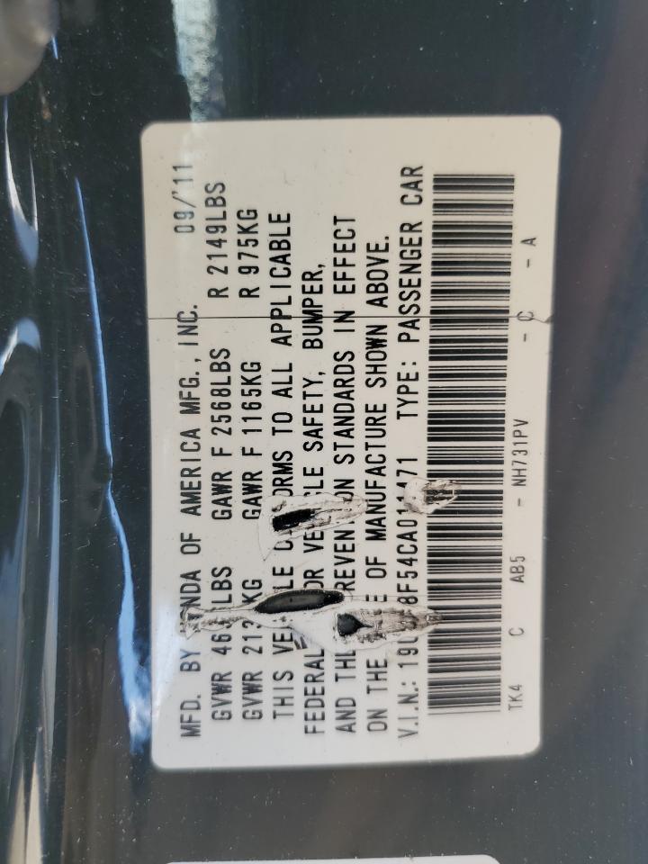 2012 Acura Tl VIN: 19UUA8F54CA011471 Lot: 86139355