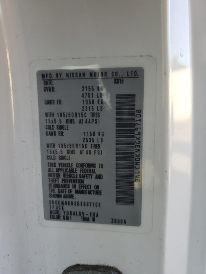 2016 Nissan Nv200 2.5S VIN: 3N6CM0KN3GK697108 Lot: 81813225