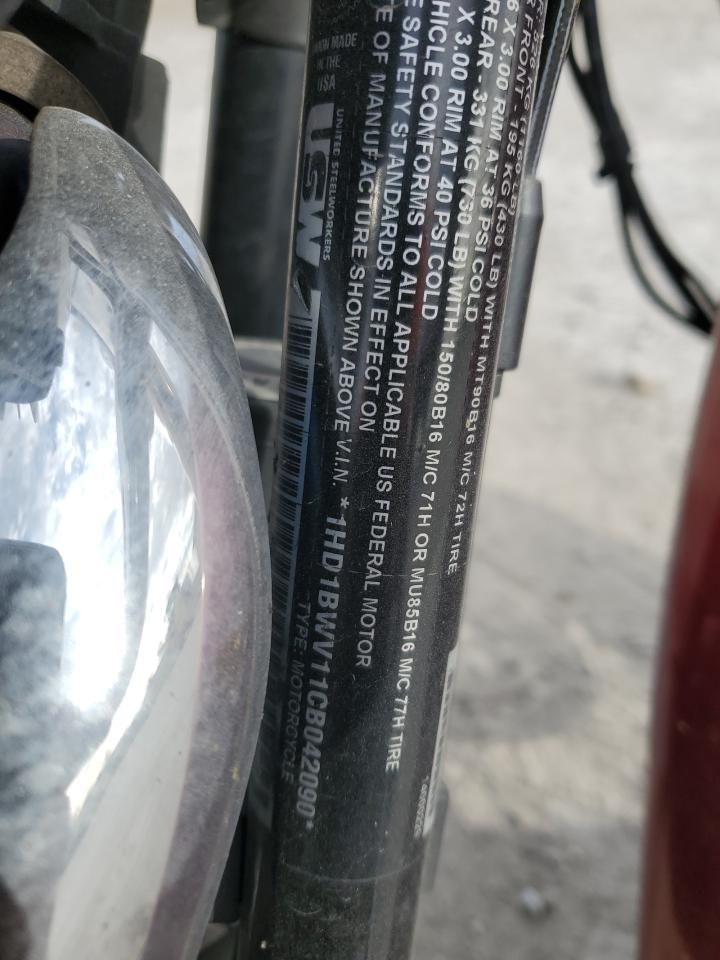 2012 Harley-Davidson Flstc Heritage Softail Classic VIN: 1HD1BWV11CB042090 Lot: 82738025