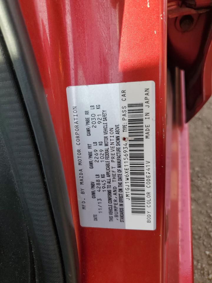 2014 Mazda 6 Grand Touring VIN: JM1GJ1W6XE1156934 Lot: 87245095