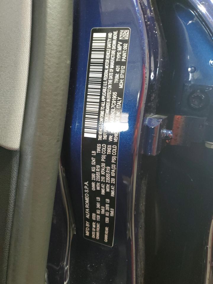 2020 Alfa Romeo Stelvio Ti VIN: ZASPAKBN3L7C91905 Lot: 89564605