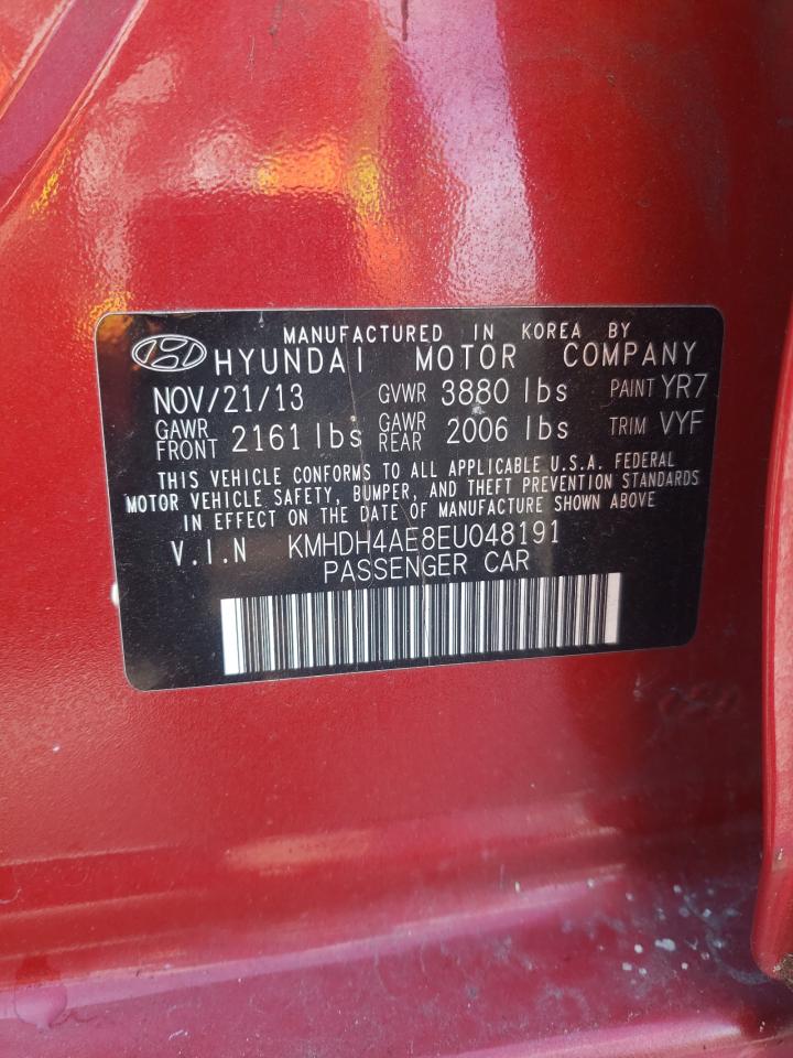 2014 Hyundai Elantra Se VIN: KMHDH4AE8EU048191 Lot: 82306615