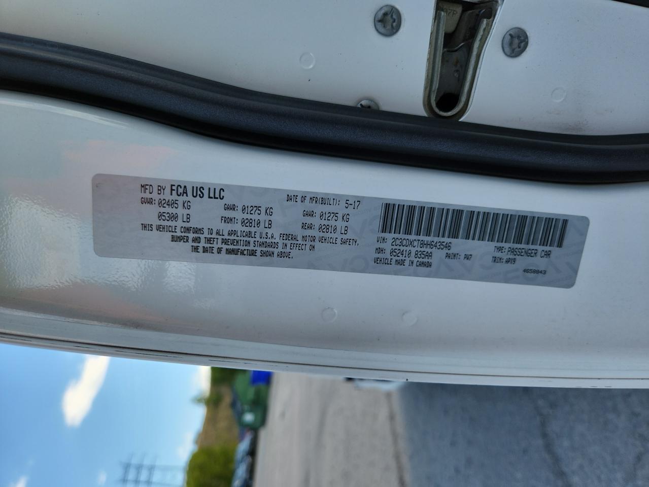 2017 Dodge Charger R/T VIN: 2C3CDXCT8HH643546 Lot: 84522095