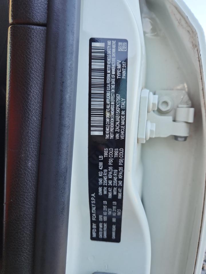 2019 Jeep Renegade Latitude VIN: ZACNJAB15KPK17567 Lot: 87370625