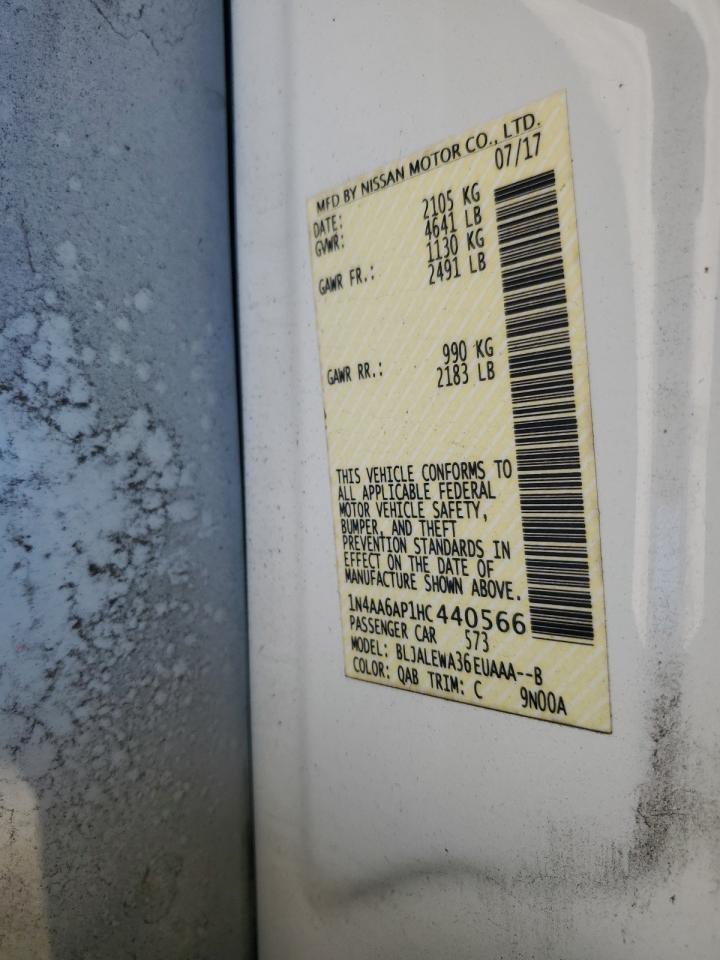 2017 Nissan Maxima 3.5S VIN: 1N4AA6AP1HC440566 Lot: 86870845