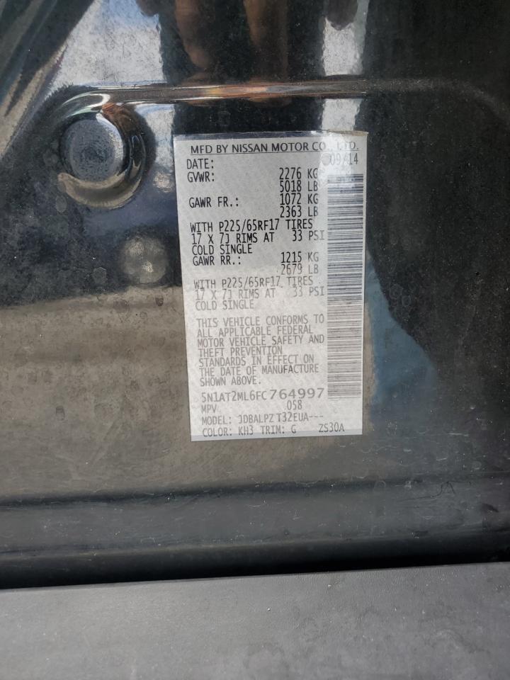 2015 Nissan Rogue S VIN: 5N1AT2ML6FC764997 Lot: 85784755