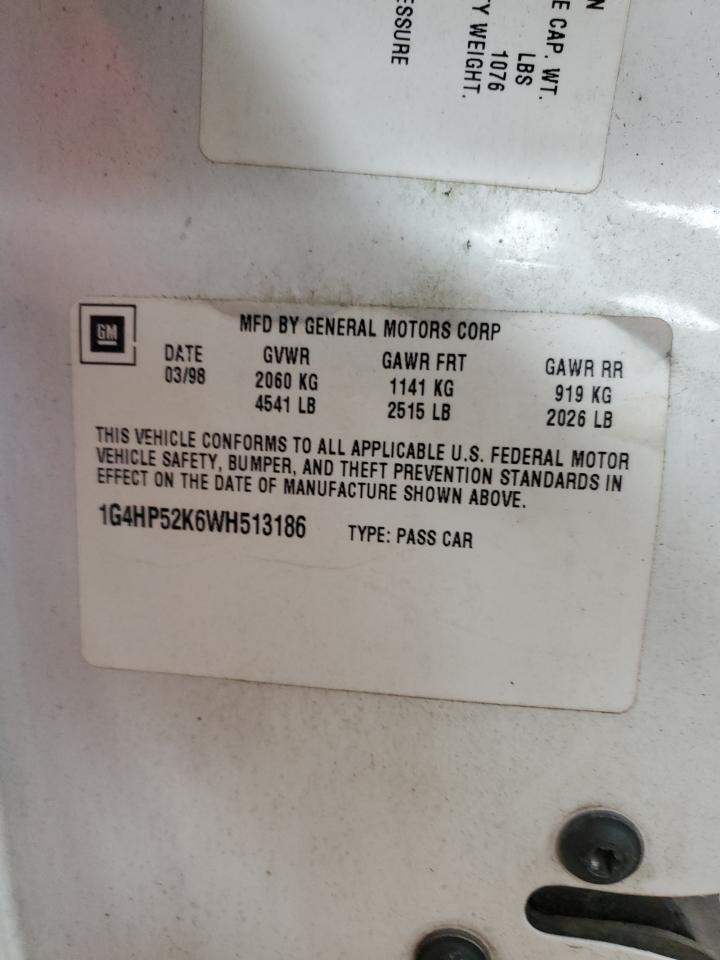 1998 Buick Lesabre Custom VIN: 1G4HP52K6WH513186 Lot: 90889625