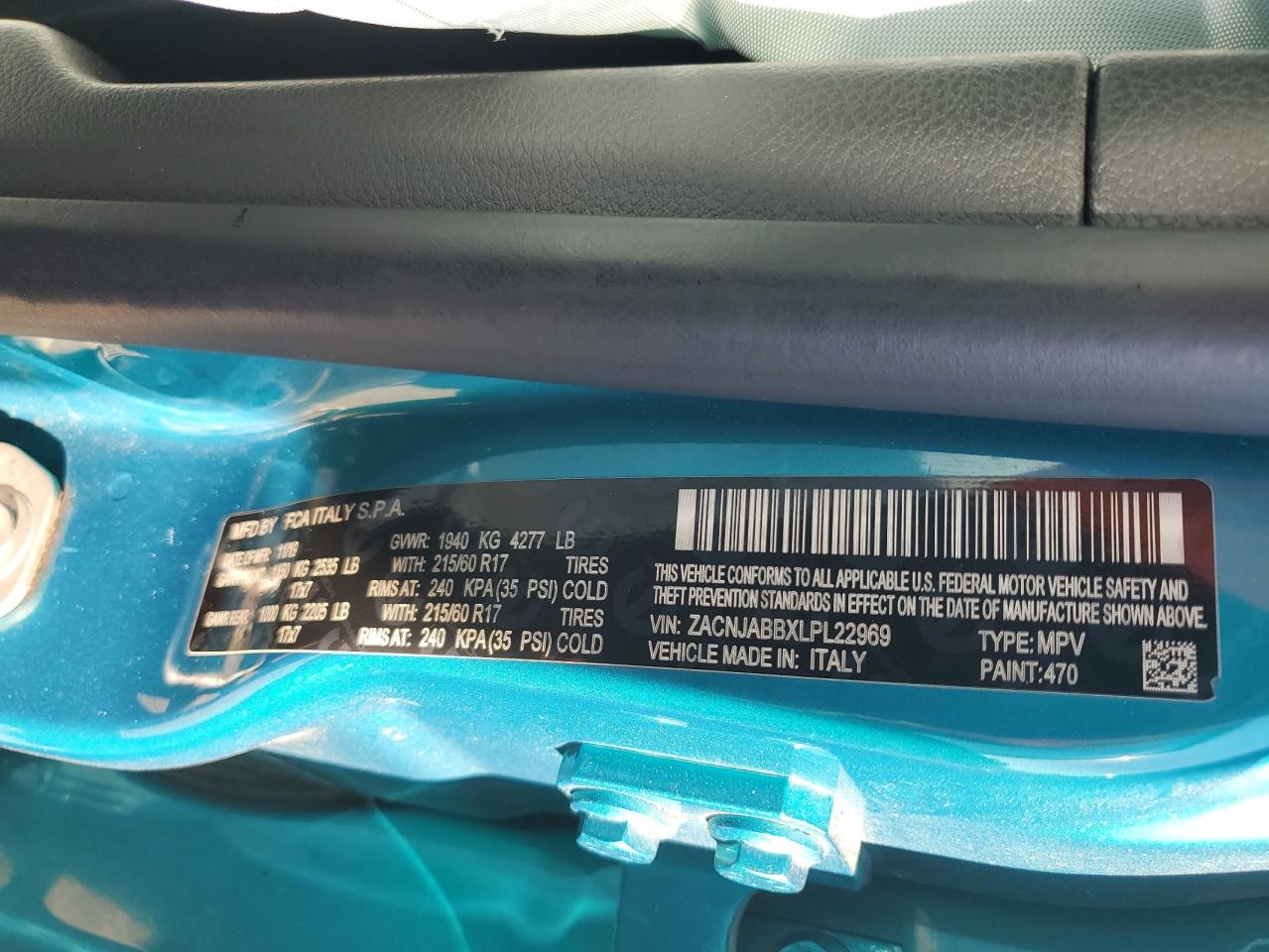 2020 Jeep Renegade Latitude VIN: ZACNJABBXLPL22969 Lot: 86851075