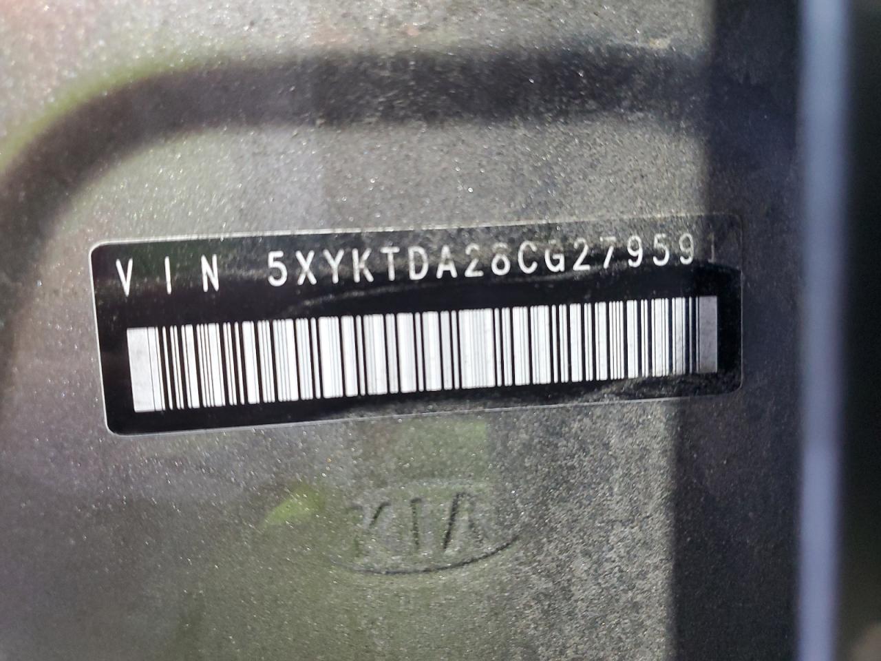 2012 Kia Sorento Base VIN: 5XYKTDA28CG279591 Lot: 84230325