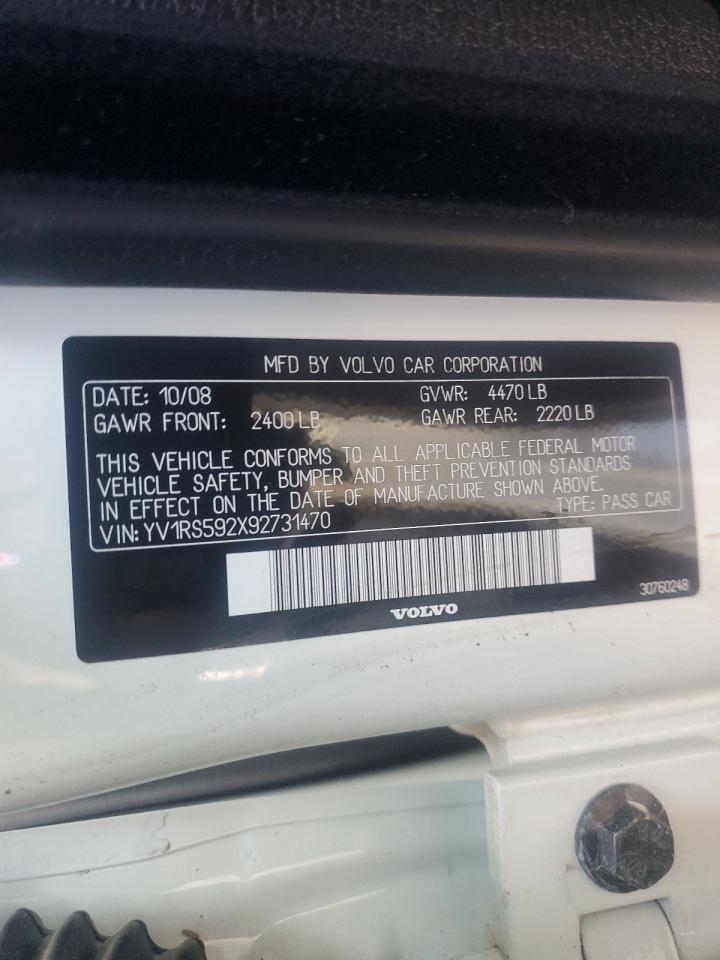 2009 Volvo S60 2.5T VIN: YV1RS592X92731470 Lot: 90707095