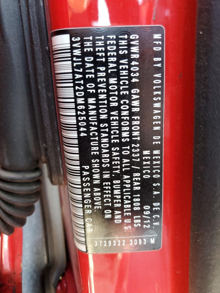 2013 Volkswagen Beetle VIN: 3VWJL7AT2DM625044 Lot: 82262025