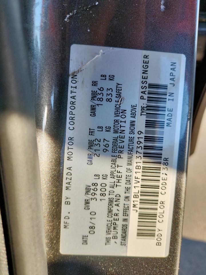 2011 Mazda 3 I VIN: JM1BL1VF1B1373919 Lot: 84773775