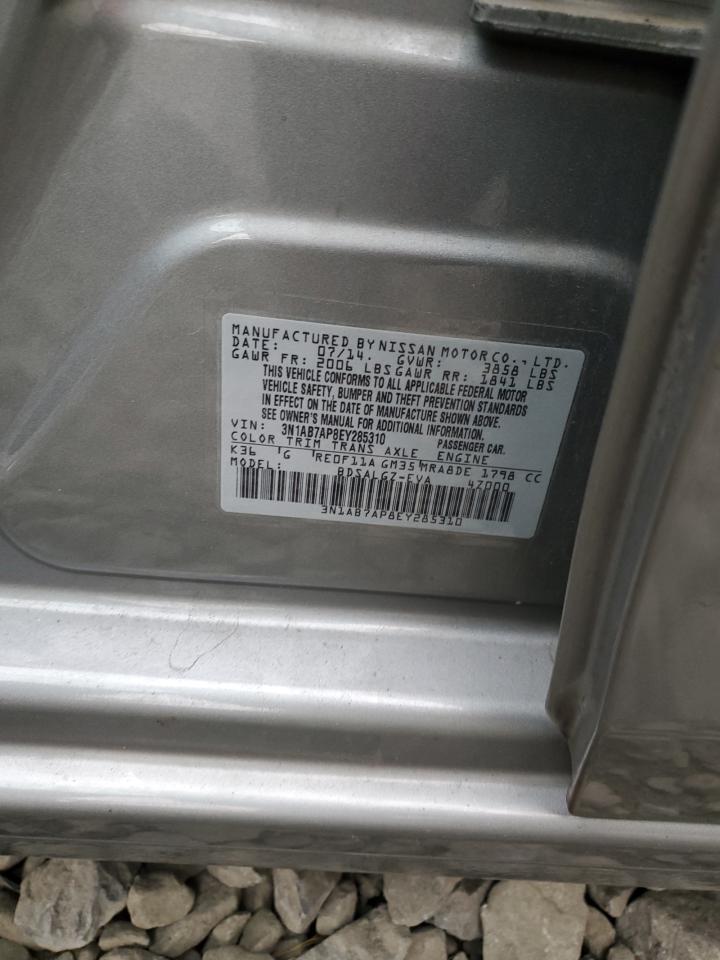 2014 Nissan Sentra S VIN: 3N1AB7AP8EY285310 Lot: 82633765