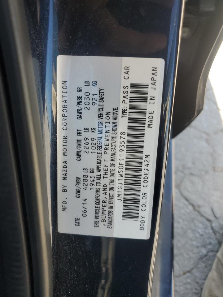 2015 Mazda 6 Grand Touring VIN: JM1GJ1W50F1193578 Lot: 82527145