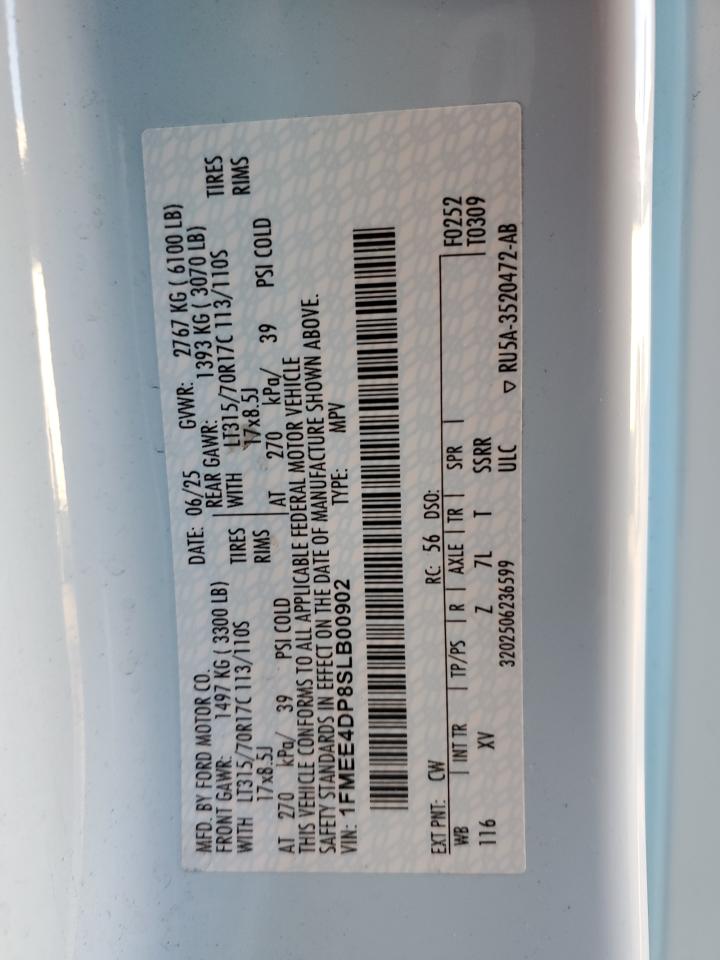 2025 Ford Bronco Heritage VIN: 1FMEE4DP8SLB00902 Lot: 82668055