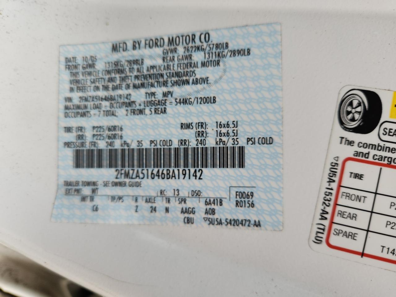 2006 Ford Freestar Se VIN: 2FMZA51646BA19142 Lot: 86596985
