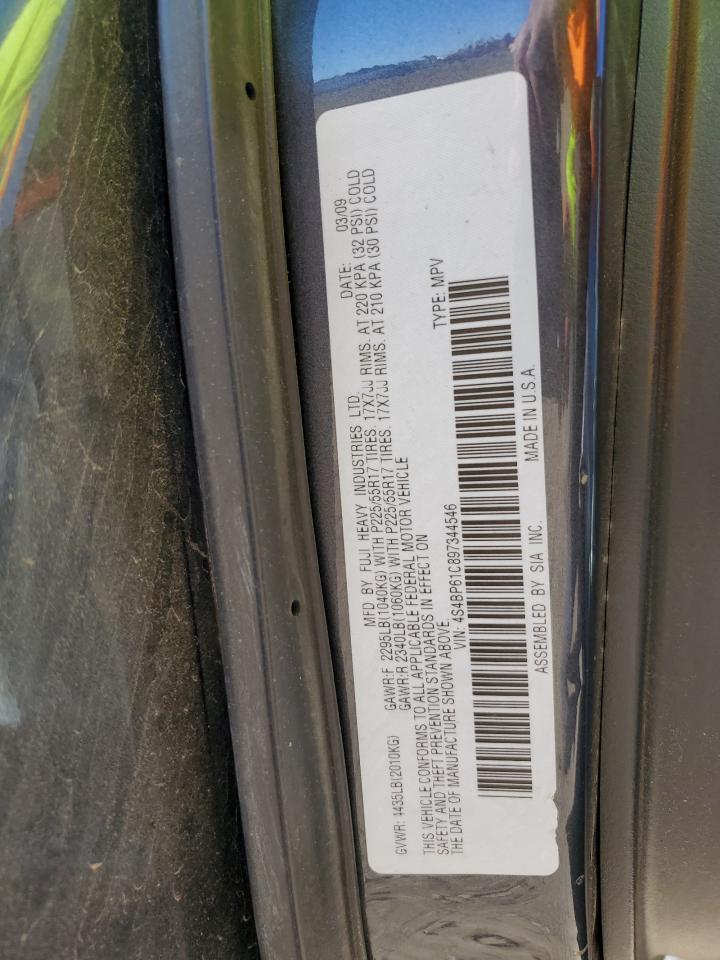 2009 Subaru Outback 2.5I VIN: 4S4BP61C897344546 Lot: 85185335