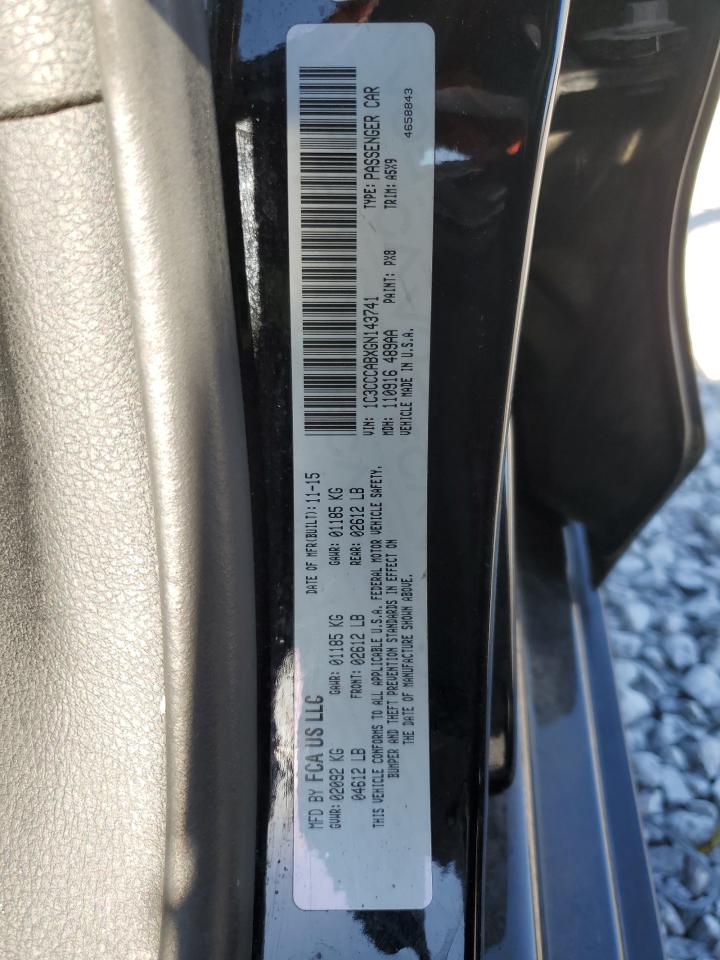 2016 Chrysler 200 Limited VIN: 1C3CCCABXGN143741 Lot: 85080985