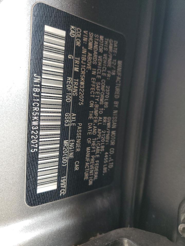 2019 Nissan Rogue Sport S VIN: JN1BJ1CR5KW322075 Lot: 85924325