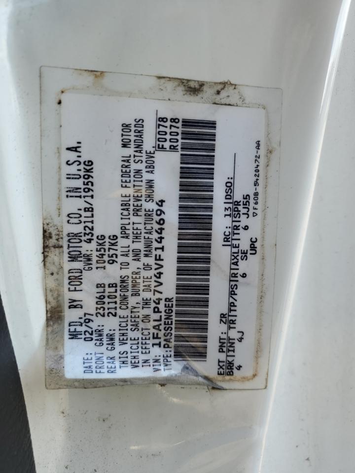 1997 Ford Mustang Cobra VIN: 1FALP47V4VF144694 Lot: 84984915