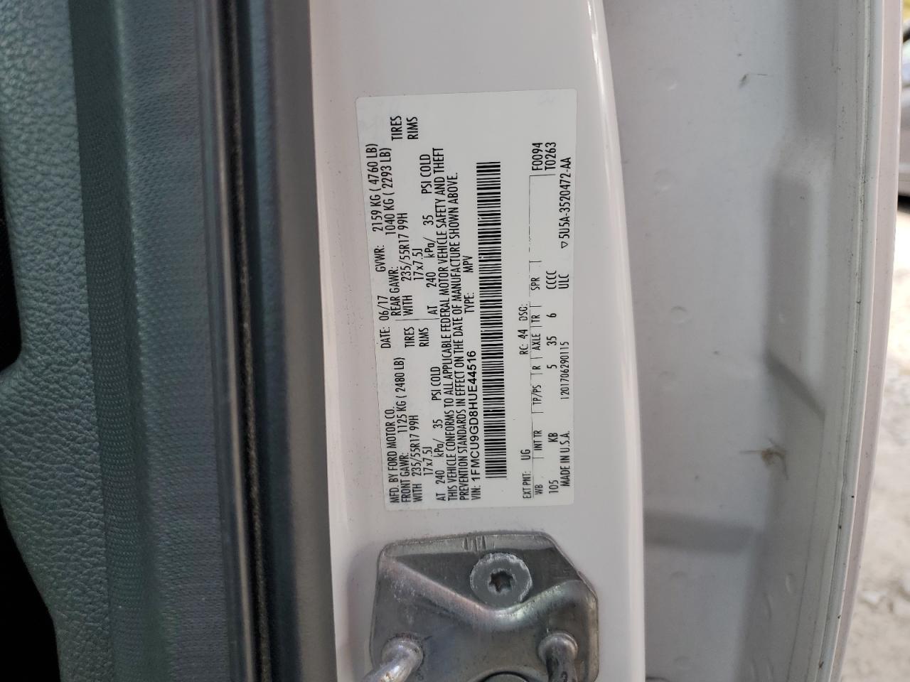 2017 Ford Escape Se VIN: 1FMCU9GD8HUE44516 Lot: 85727245