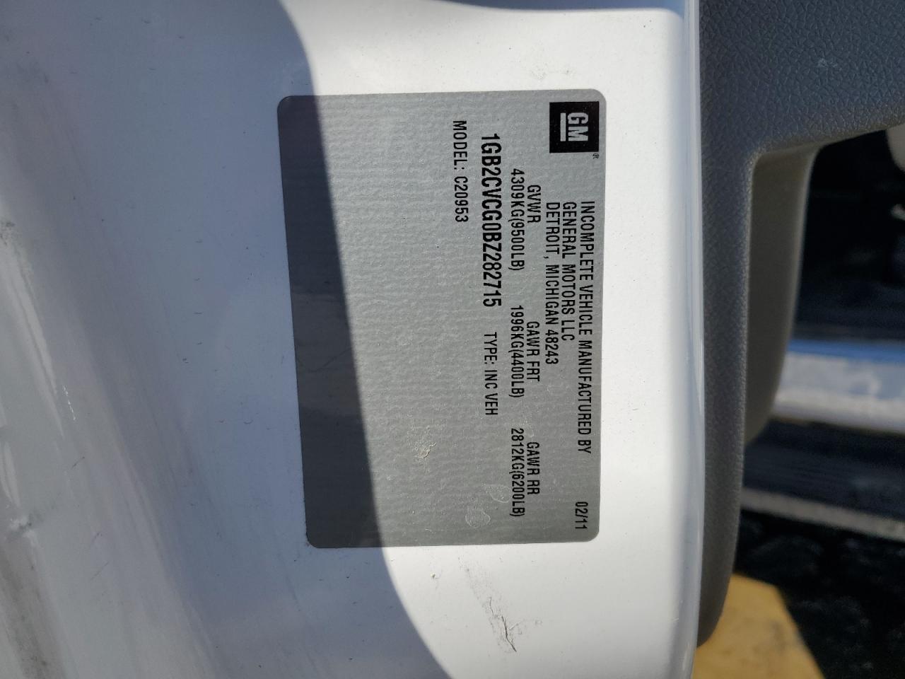 2011 Chevrolet Silverado C2500 Heavy Duty VIN: 1GB2CVCG0BZ282715 Lot: 86887185