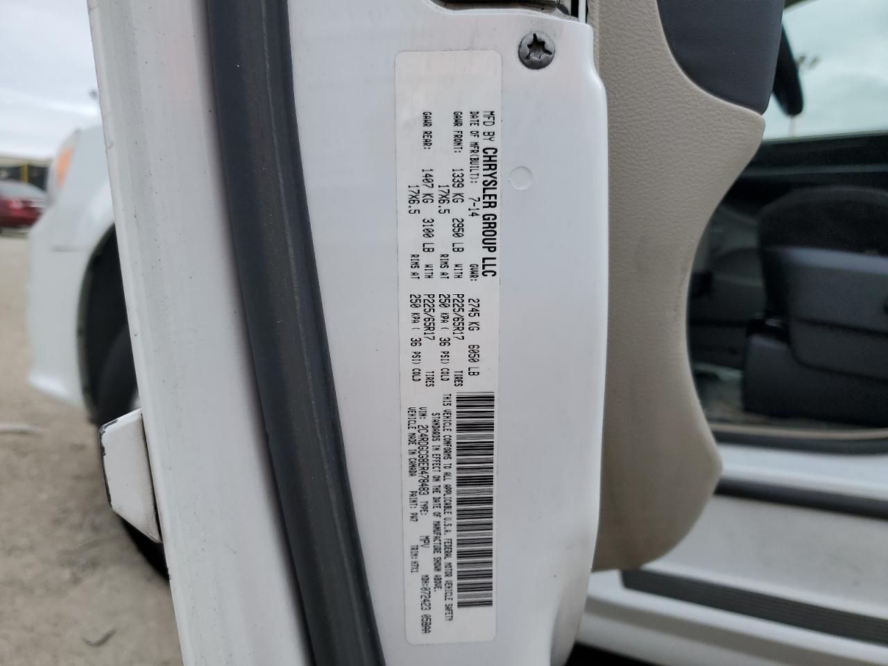 2014 Dodge Grand Caravan Sxt VIN: 2C4RDGCG8ER478483 Lot: 90369525