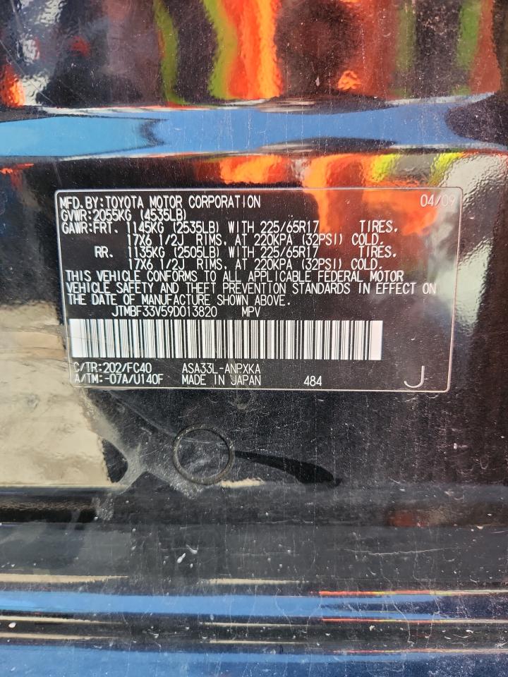 2009 Toyota Rav4 VIN: JTMBF33V59D013820 Lot: 86546415