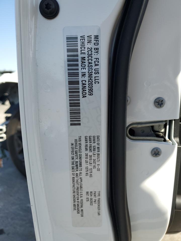 2022 Chrysler 300 Touring L VIN: 2C3CCASG3NH203959 Lot: 82701545