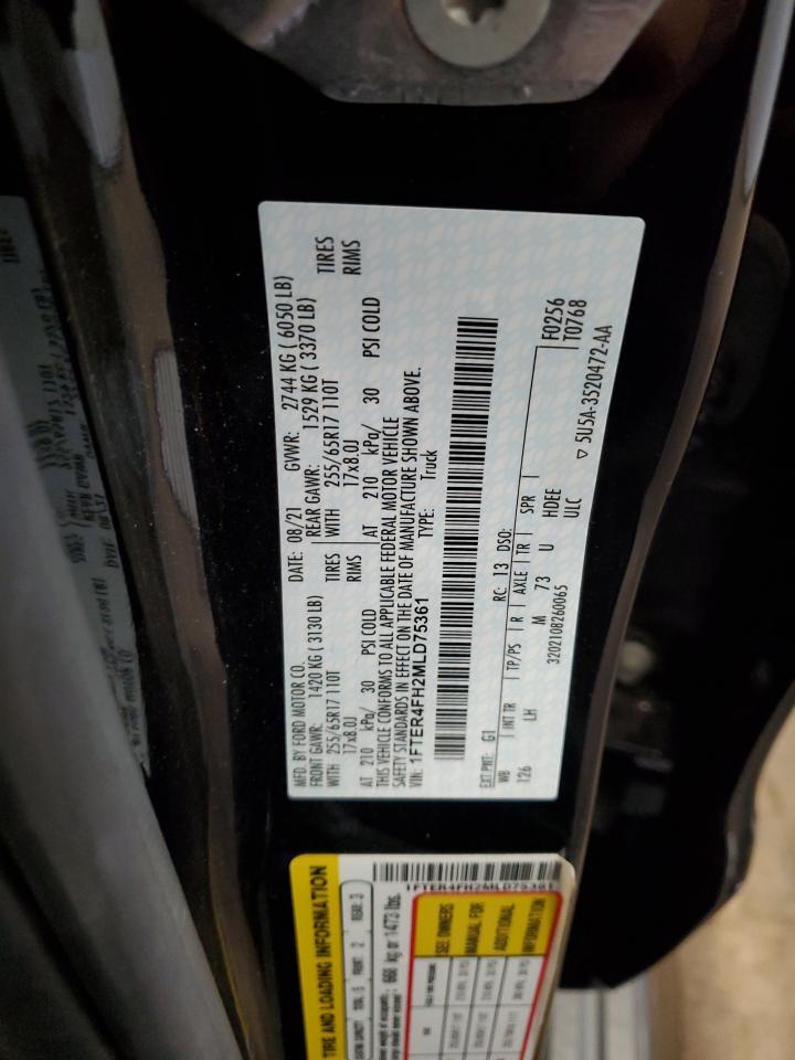 2021 Ford Ranger Xl VIN: 1FTER4FH2MLD75361 Lot: 86237305