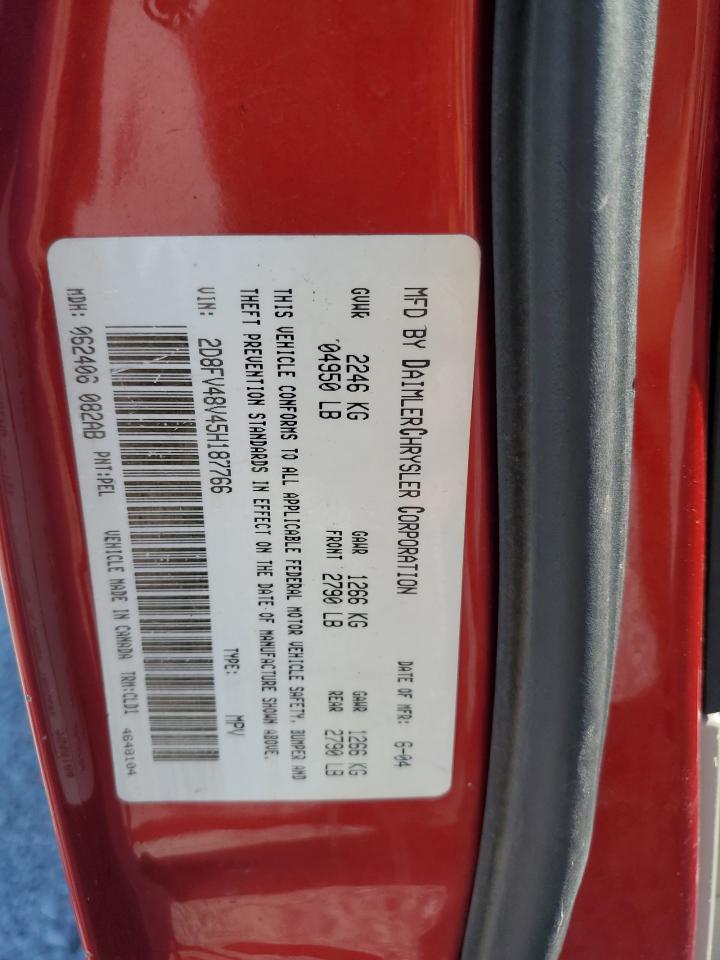 2005 Dodge Magnum Sxt VIN: 2D8FV48V45H187766 Lot: 85104985